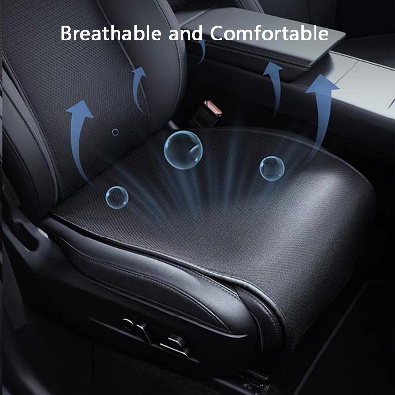 For Tesla Model YL 6-Seater Car Ice Silk Seat Cover Cushion Breathable Comfortable Seat Protector Pad Car Interior Accessories