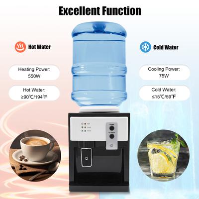 Distributeur d'eau sur comptoir à chargement par le haut, Distributeur d'eau chaude et froide sur comptoir 5 gallons, Machine à boire sur comptoir