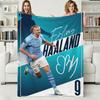 3D E-Erling H-Haaland Fußballstar Weiche Warme Flanelldecke Kunst Für Schlafzimmerwand Wohnzimmer Dekoration Bett Picknick Büro Geschenk