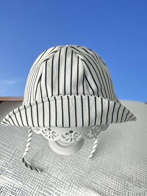 Boy Children Striped Lacing Fisherman's Cap Girl Baby Solid Casual Sunscreen Hat Infant Cotton Caps Kid Windproof Basin Hats