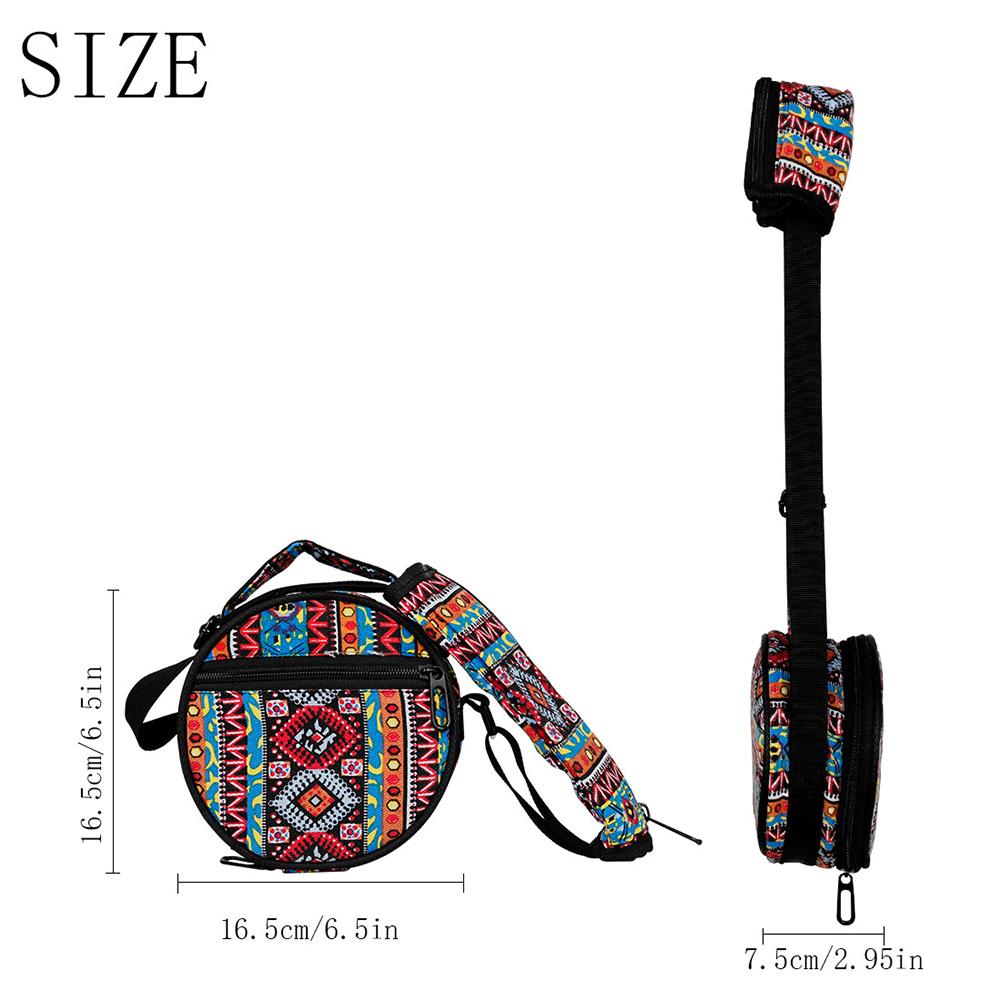 6.5 Inch Ethereal Drum Storsge Bag with Shoulder Strap Sanskrit Drum Bag Hand Shoulder Bag Carrier Bags for Drum Protection