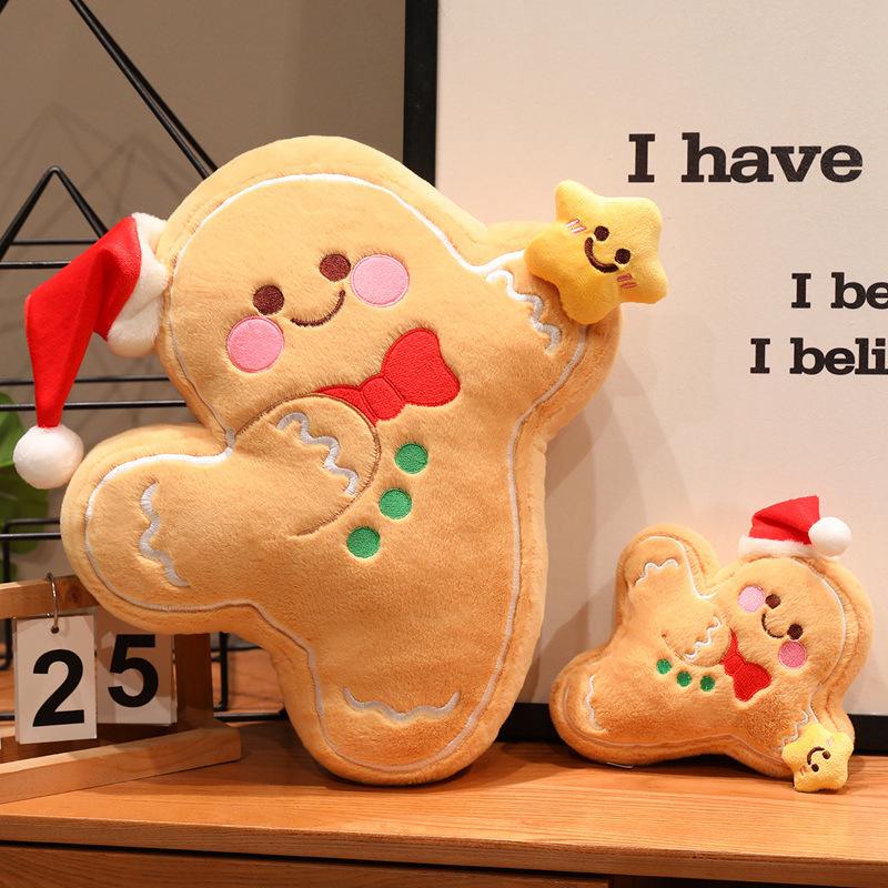 Gingerbread Man Plush Toy: Christmas Doll & Decoration Gift for Kids