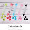 Silicone Icing Pen Set with Chocolate Cream Nozzles - 4-Piece for Cake, Cookies, and Dessert Decoration