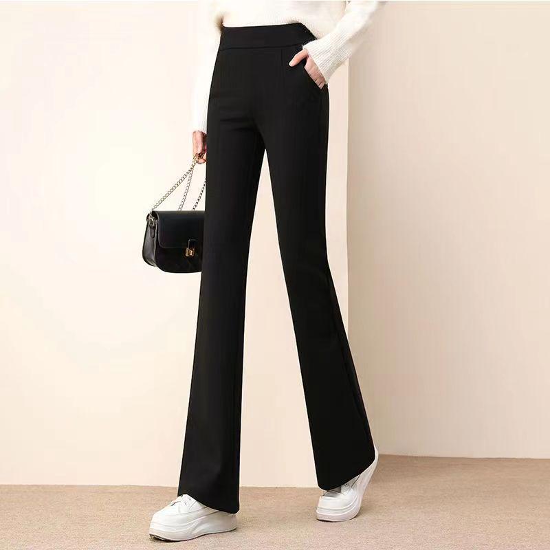 Women's Slim Korean-Style Flared Pants: Versatile Casual Fashion for Spring and Autumn