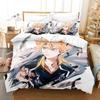 3D Print Haikyu Anime Bedding Set Printed With Pillowcase Bed Duvet Cover Soft Single Double Queen Super King Size Boys Adult