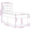 Box Spring Bed with Mattress Blue 90 x 190 cm Velvet