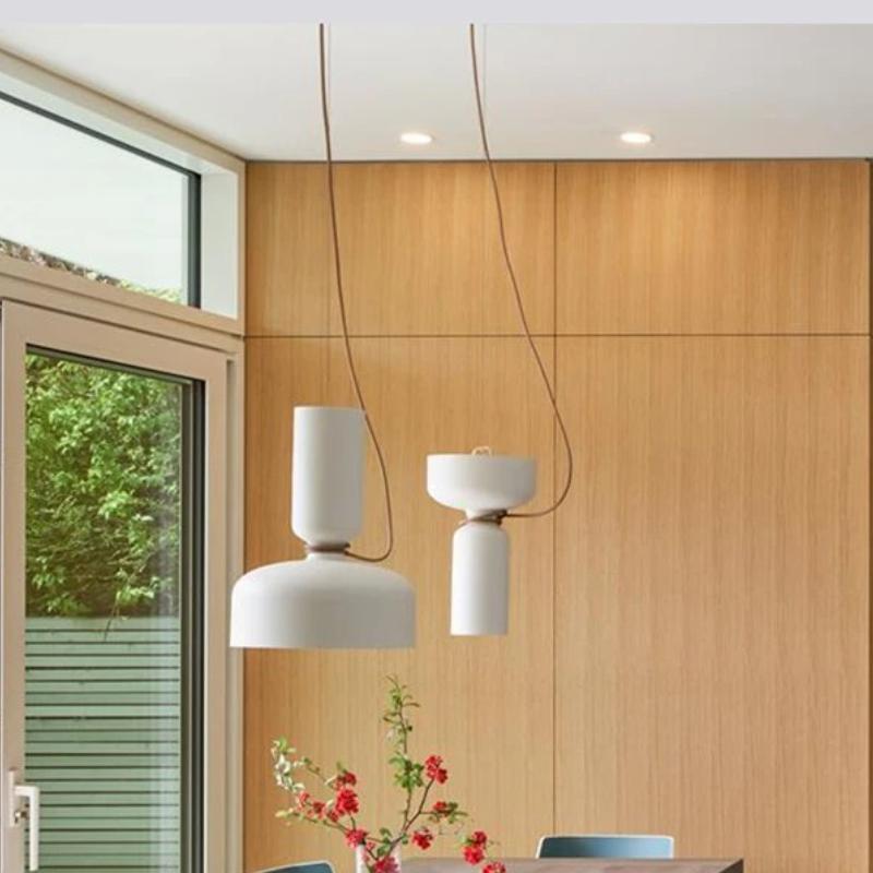 Nordic Creative Art Pendant Light Restaurant Bedroom Chandelier Forged Iron Lampshade Modern Design Decorative Lighting Fixtures