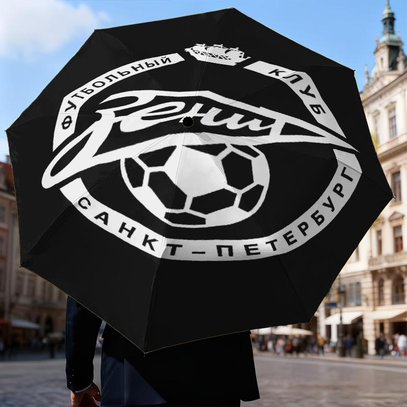 1PC zenit st petersburg Printed Umbrella Folding umbrella, automatic umbrella 8-Frame for Travel, camping Fan gifts Christmas Gifts