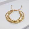 Vintage Copper Metal Multilayer Beaded Bracelet For Women Fashion Boho Chunky Gold Plated Bracelets Jewelry Gifts 2026 New