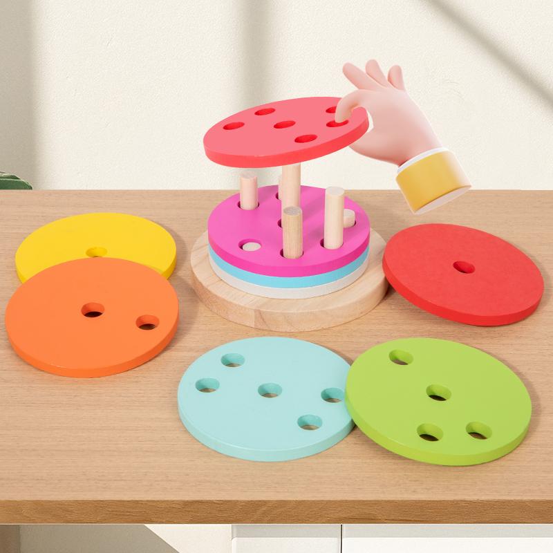Giocattolo Impilabile Arcobaleno - Dischi Colorati Da Impilare Adatto Ai Bambini Per Sviluppare Le Abilità Motorie Fini E Il Riconoscimento Dei Colori