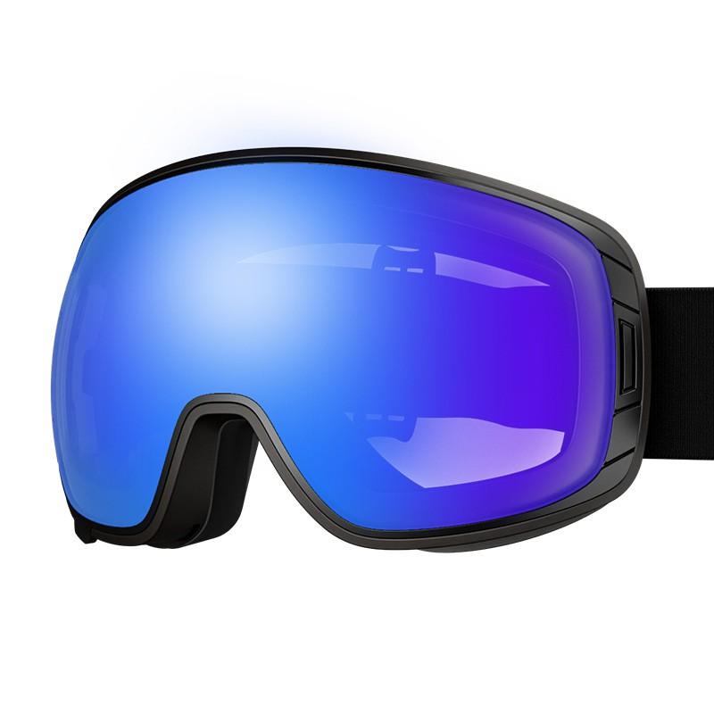 Large Spherical Ski Goggles With Magnetic Lens System Double-Layer Anti-Fog Snowboard Eyewear Men Women