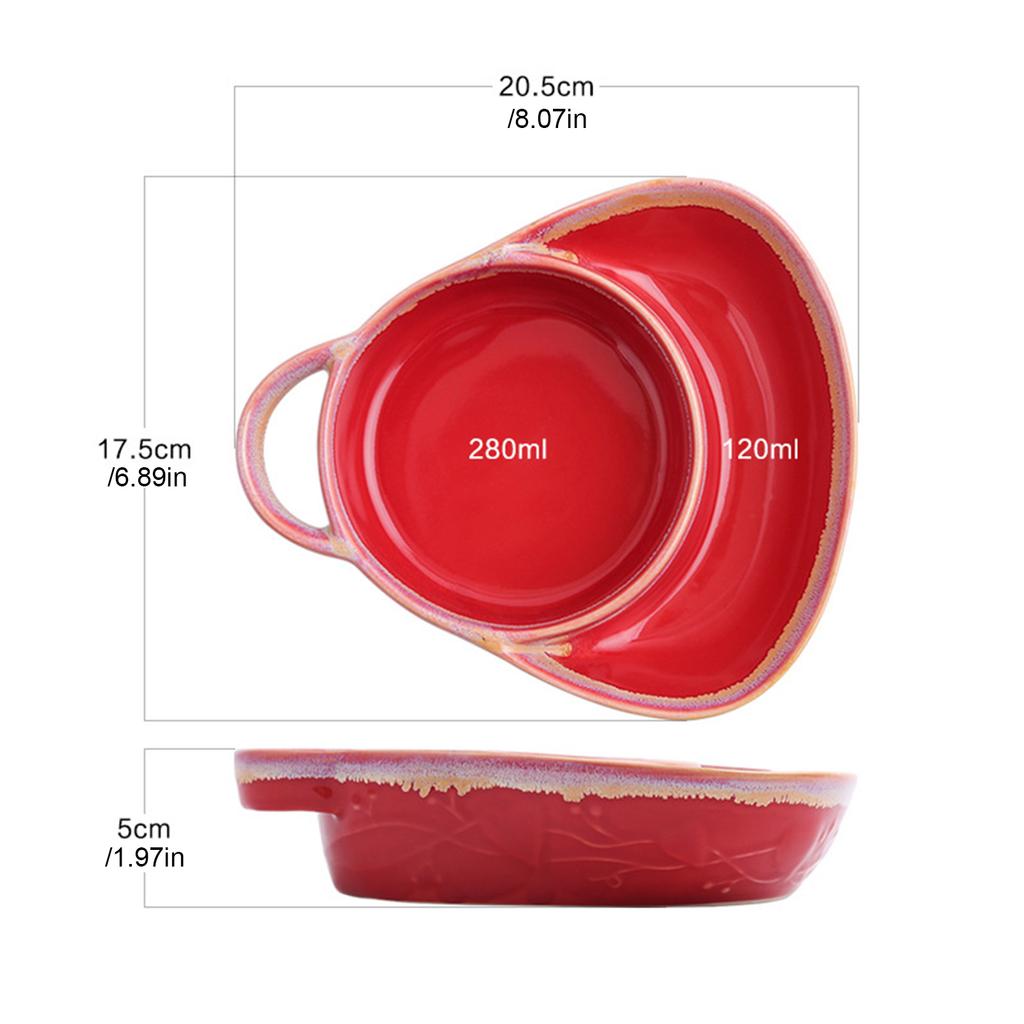 Anti-Soggy Cereal Bowl Soup and Sandwich Plate Combo Breakfast Powls Divided Snack Bowls Gifts for Wedding Housewarming Party