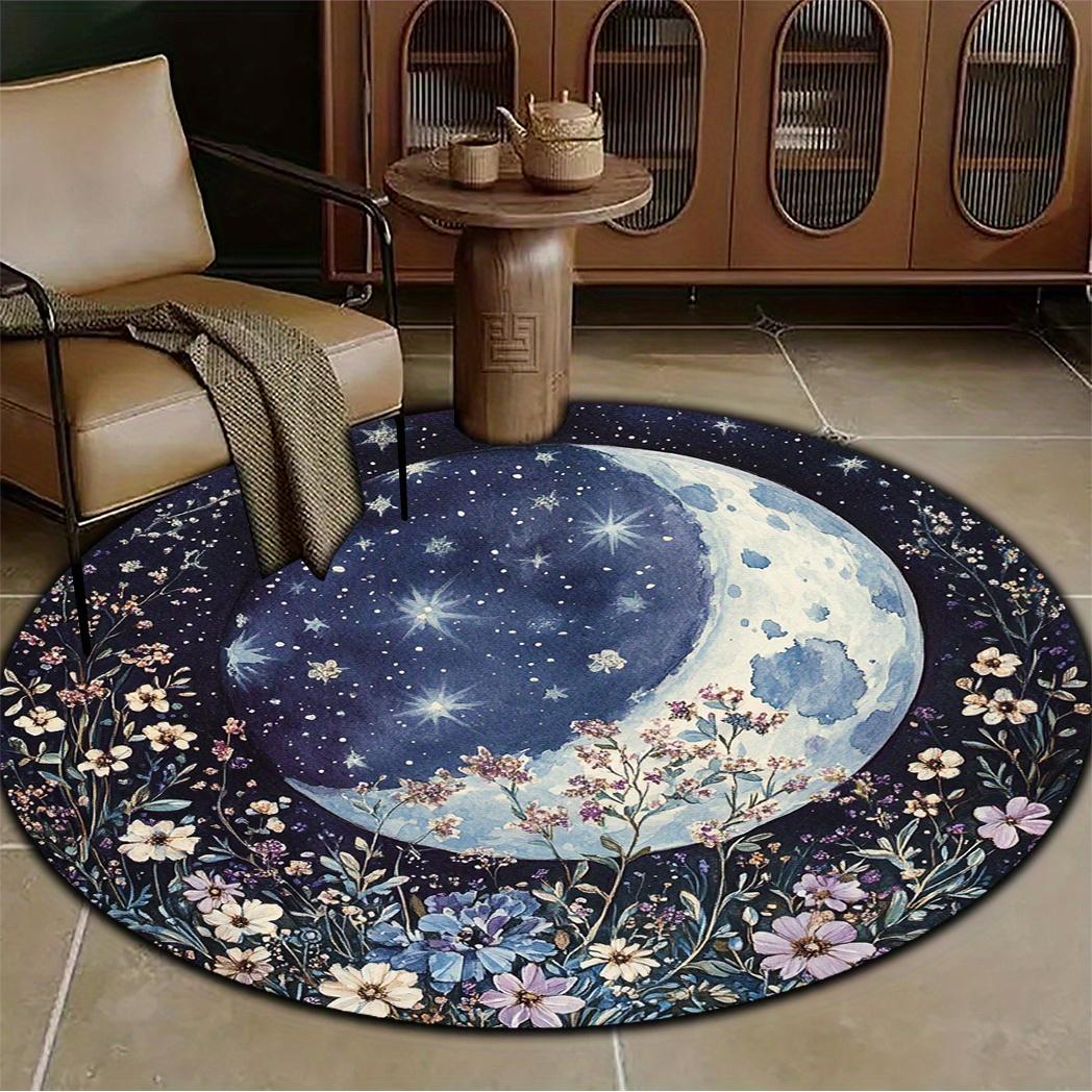 

Yin Yang Cat Circular Carpet with Anti Slip Backing Flannel Carpet Machine Washable for Living Room Lightweight Home Decor 40X40cm-16x16in