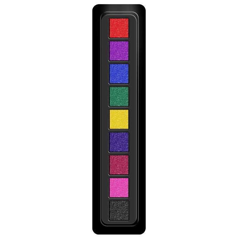 9-Color Water-Based Ink Pad for Kids - Long Strip Environmentally Friendly Finger Painting Ink Pad.