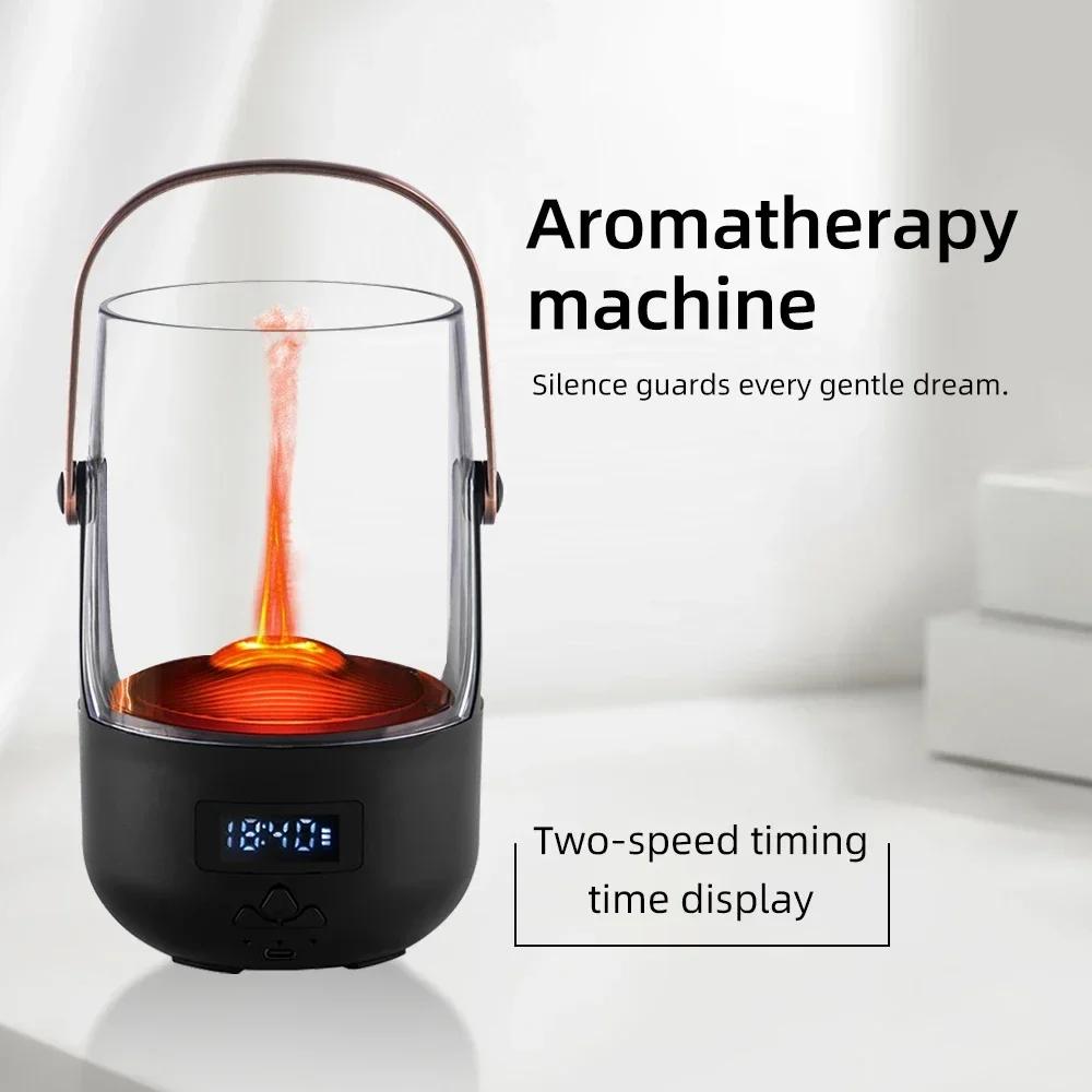 3-in-1 Retro Diffuser 200ML Flame Effect Humidifier Customizable Timer Decorative Lighting Waterless Protection