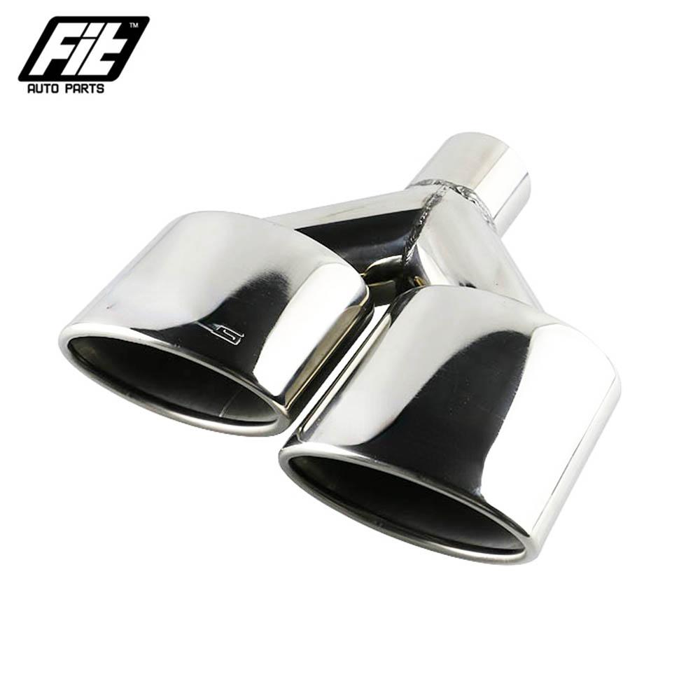 

1 PCS Car Muffler Exhaust Tips Y type Oval dual exhaust tip for W204 C-class modifiy C63 EJ30211-L-AG