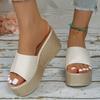 Big-size Platform Wedge Sandals with Pointed Toes and Thick Soles, Beach Shoes for Women Devotion