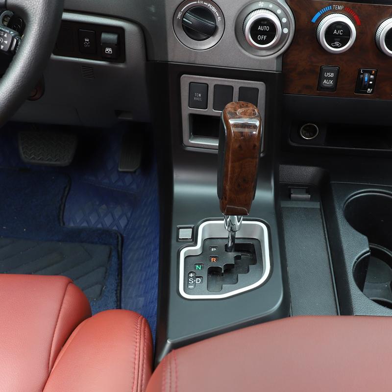 For Toyota Tundra 2007-2013 ABS Matte Black Car Center Control Gear Panel Frame Decoration Sticker Car Interior Accessories