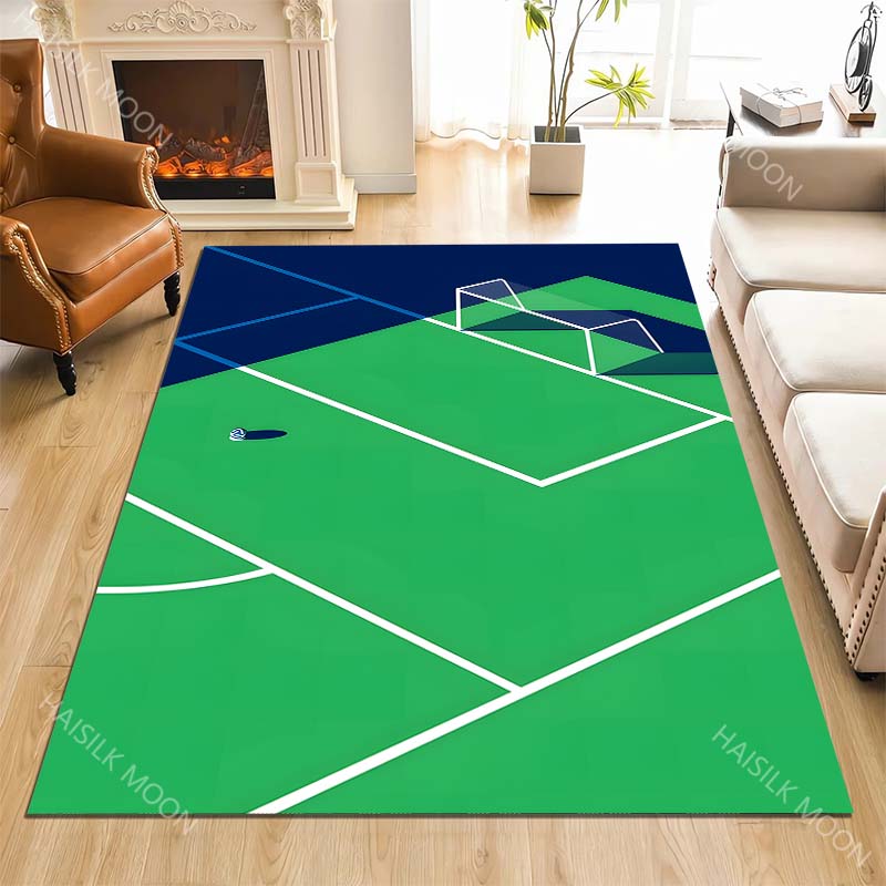 Football field and goal Print Carpet Rug for Living Room Bedroom Sofa Doormat Home Decor Non-slip Floor Mat