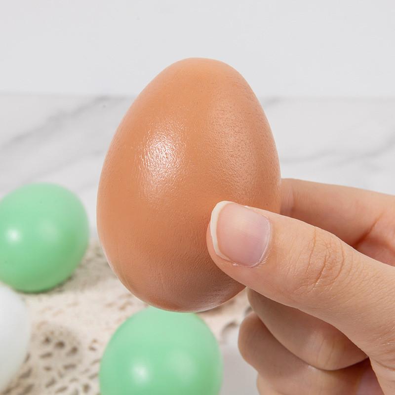 Egg Simulation Wooden Toy Diy Solid Doodle Eggs Decoration Early Education Gift