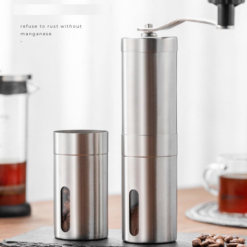 Highquality Stainless Steel Manual Coffee Grinder With Removable Hand Crank For Home Brewing Enthusiasts