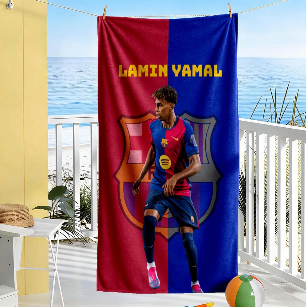Lamine Yamal Football Player Celebration Beach Towel Soft Durable Quick-Dry Comfortable Lightweight