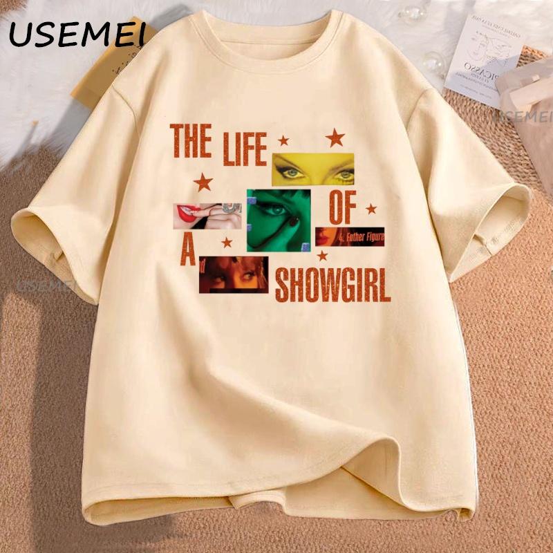 The Life of A Showgirl T Shirt Funny Cotton Short Sleeve Round Neck Tshirt Casual Female Clothing Harajuku Streetwear Tshirt