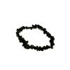Elastic Bracelet with Black Obsidian Chips Beads - 50mm