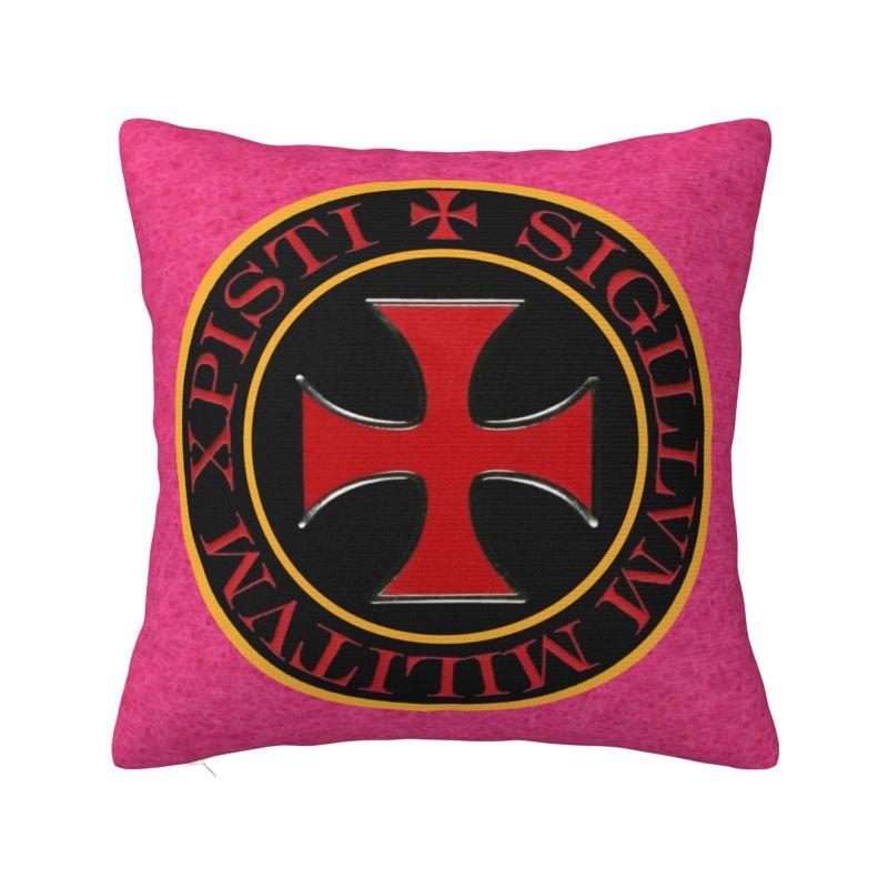 

Custom Templar Shield Cross Medieval Warrior Sword Cushion Cover Knights Templar Deus Vult Soft Throw Pillow Case Decor Home 30x30cm 12x12in