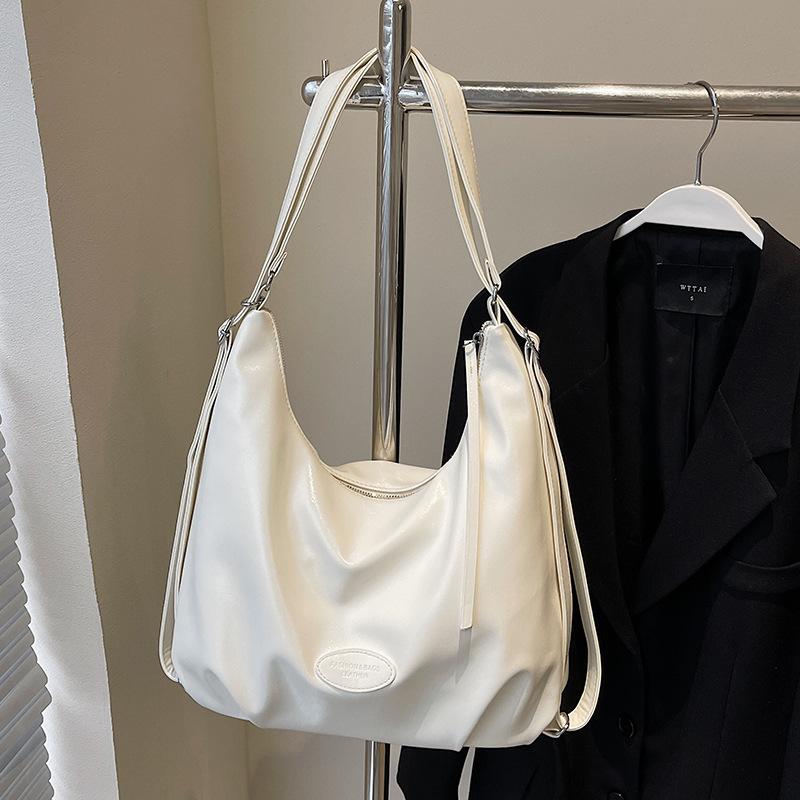 Spring and Summer New Niche Casual Soft Leather Multi-back Backpack Bag Female Students Commute To Class Large-capacity Tote Bag