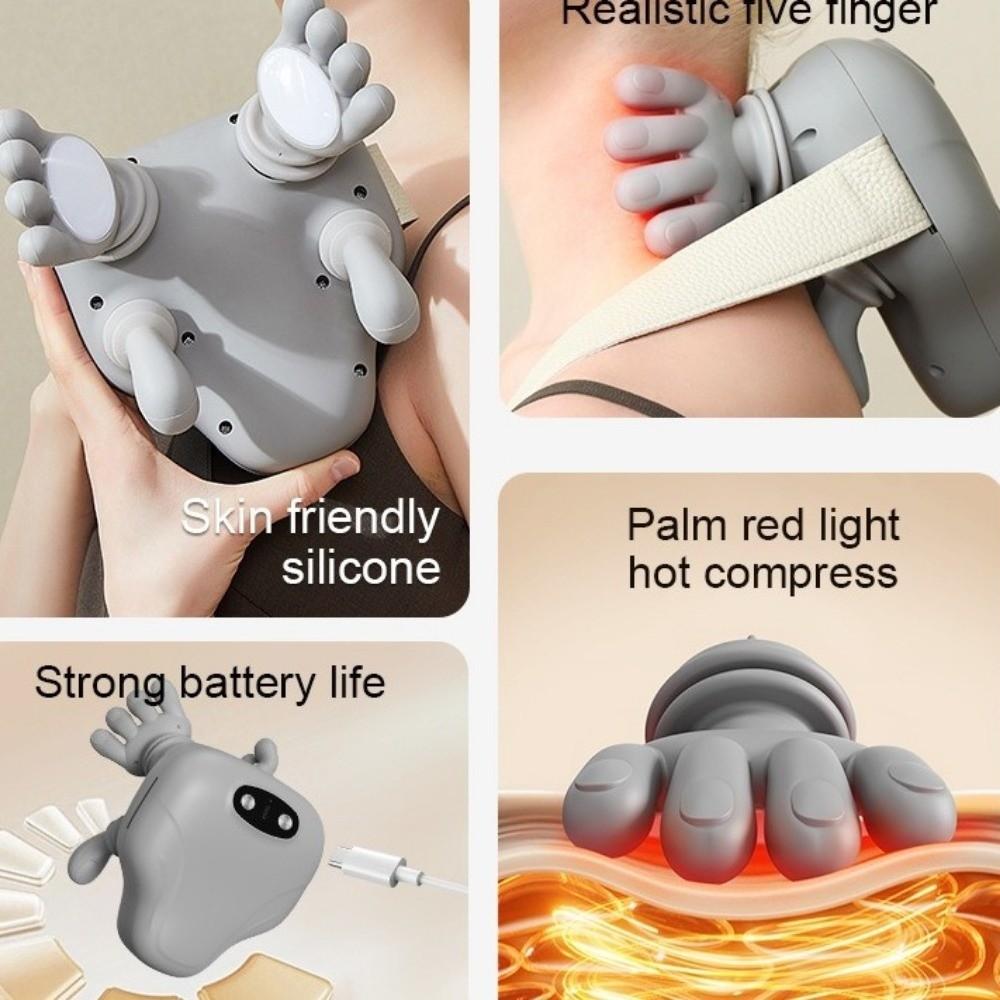 Bionic Finger Neck Shoulder Massager USB Rechargeable Cervical Massage Device  Gifts for Men, Women