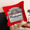 Classic Beer Brand B-Budreiser Personalized Pillow Cover Kids Bedroom Wild Party Decor Pillowcase kid Birthday shower Gift