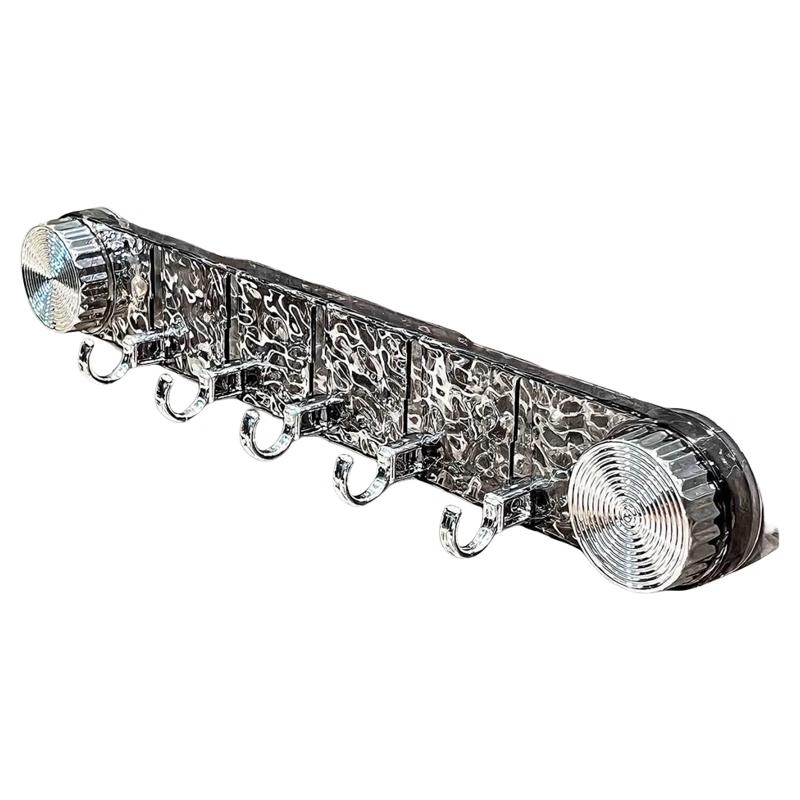 Elegant Suction Cup Rotating Towel Rack: Wall-Mounted, No-Drill Bathroom Hook and Shelf.