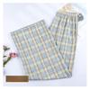 Plaid Pants Women's Summer Thin Section Loose Straight-leg Slimming All-match Casual Pants High Waist Drape Wide-leg Pants