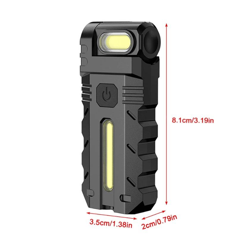 NEW Flashlight 800mAh Magnetic LED Flashlight Waterproof Portable Pocket Torch Type-C USB Charging for Outdoor Camping