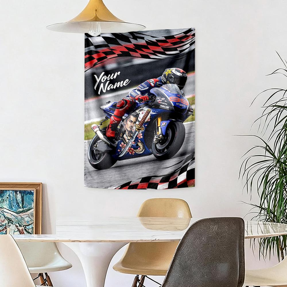 Jorge Lorenzo Custom Your Name Wall Decor Tapestry Art For Pet Memorial Birthdaywedding Party Backdrop Family Gift