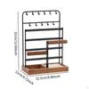 Bijley Jewelry Organizer of Jewelry, Necklace Support, Mode with Basic Wooden Circle Holder