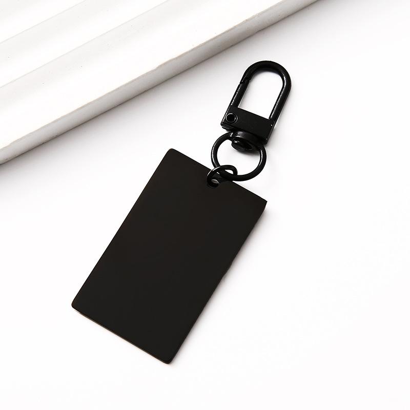 Engraved Stainless Steel Keychain Tag with Laser Printing