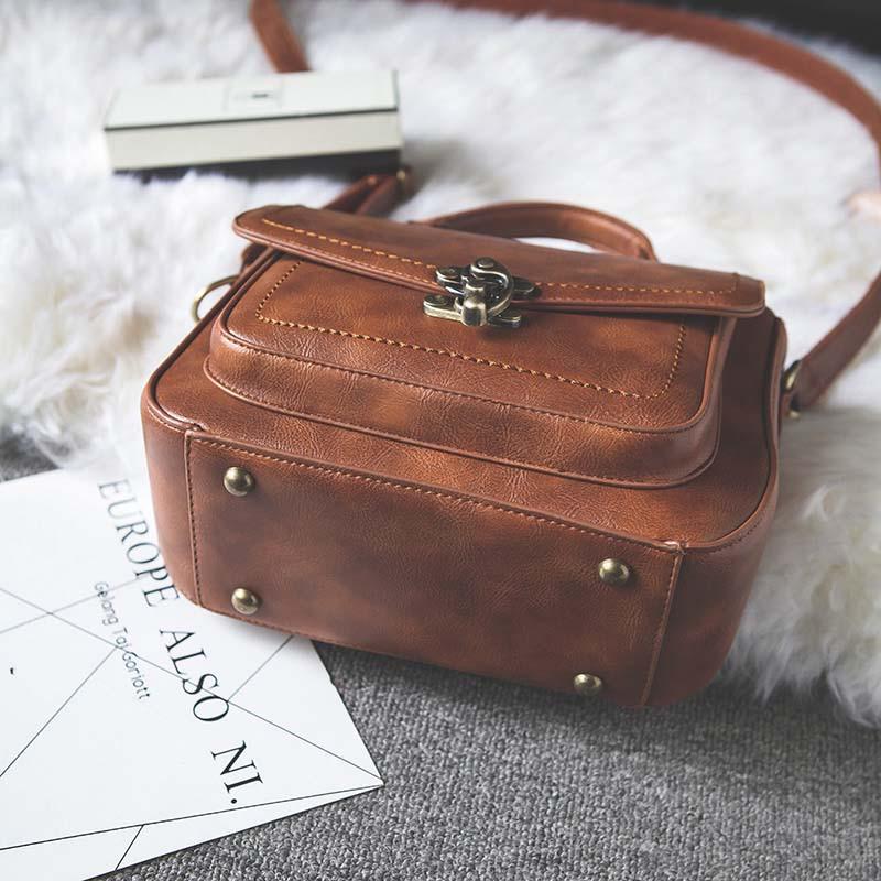 Luxy mond Frauen Leder Handtasche Marke Schulranzen Messenger Taschen Mode Haspe Vintage Teenager Mädchen Umhängetaschen bolsas