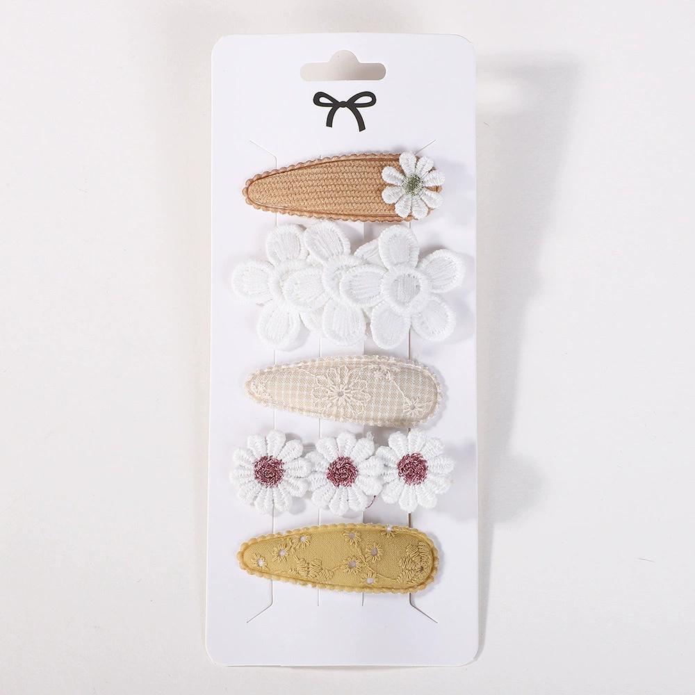 4PCS Cute Flower Baby Hair Clip Fabric Set Four Seasons Versatile Children's Hair Accessories Hair Clip Set