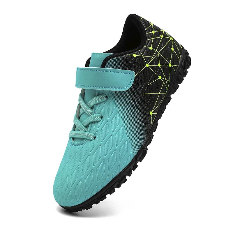 Non Slip New Boy's Soccer Shoes Girl's Cleats Outdoor Match Training Sport Football Boots Men Long Spikes Comfortable Breathable