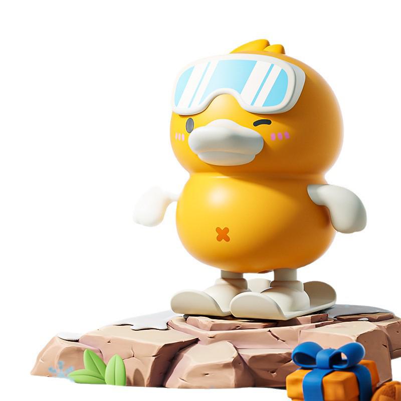 Wind-up Bouncing Yellow Duck Toy - Fun Educational Cartoon Ornament and Gift