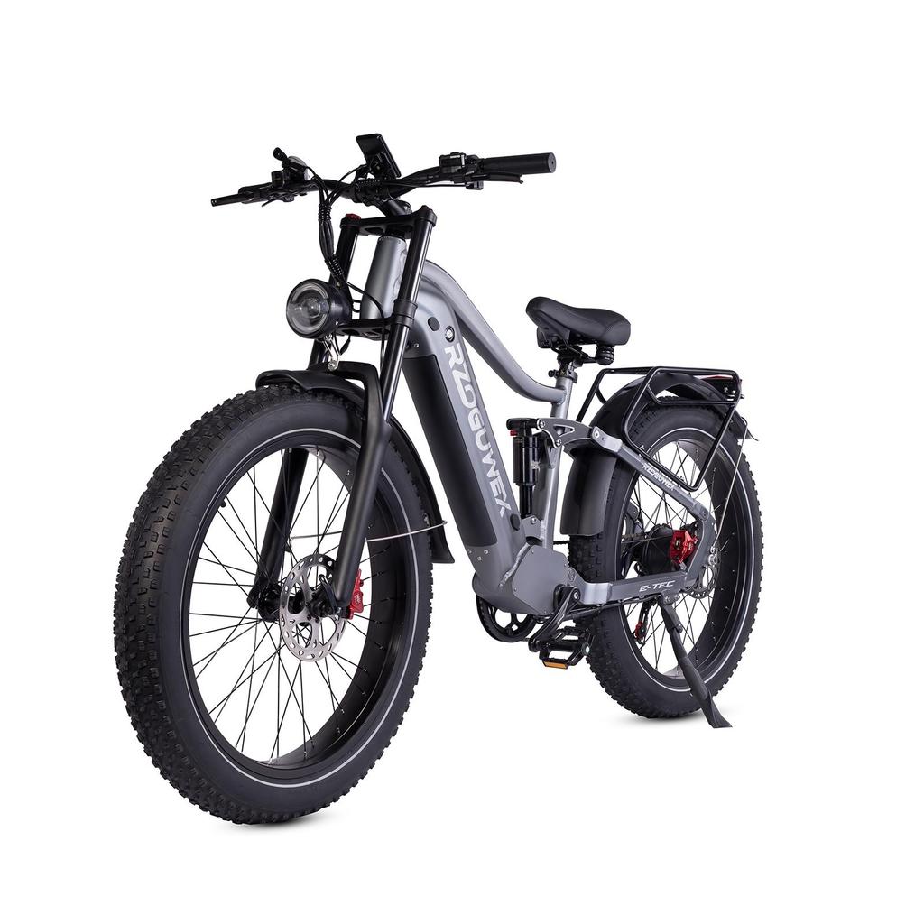 RZOGUWEX S7 Men's Style Electric Bicycle 1000W Motor 25AH Battery Electric Bicycle 20 Inch Snow Tires Adult E-Mountain Bike