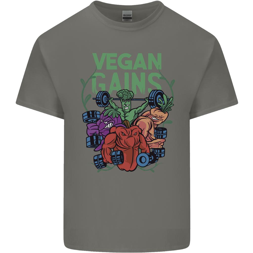 Vegan Gym Bodybuilding Vegetarian Unisexs Light Cotton TShirt