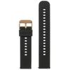 Rubber Watch Strap U27 - Black/Rosegold - 18Mm
