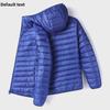 Men's Hooded Solid Color Lightweight Jacket for Autumn and Winter, Ultra-Thin, Large Size, Short, Trendy Style for All Ages.