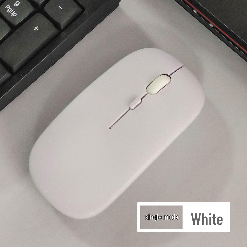 Dual-Mode Rechargeable Wireless Bluetooth Mouse with Silent Clicks for USB Desktop & Laptop Use