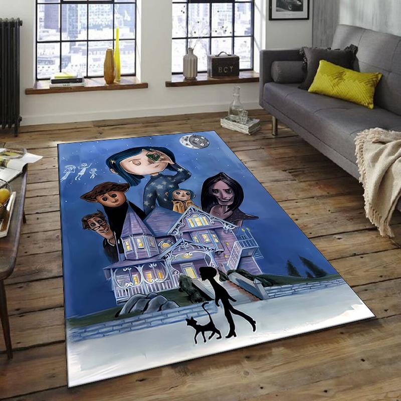 1pc C-Coraline (5) Design Area Rug - Non-Slip, Soft & Cozy Floor Mat for Living Room, Bedroom, Office - Indoor/Outdoor Decorative Carpet