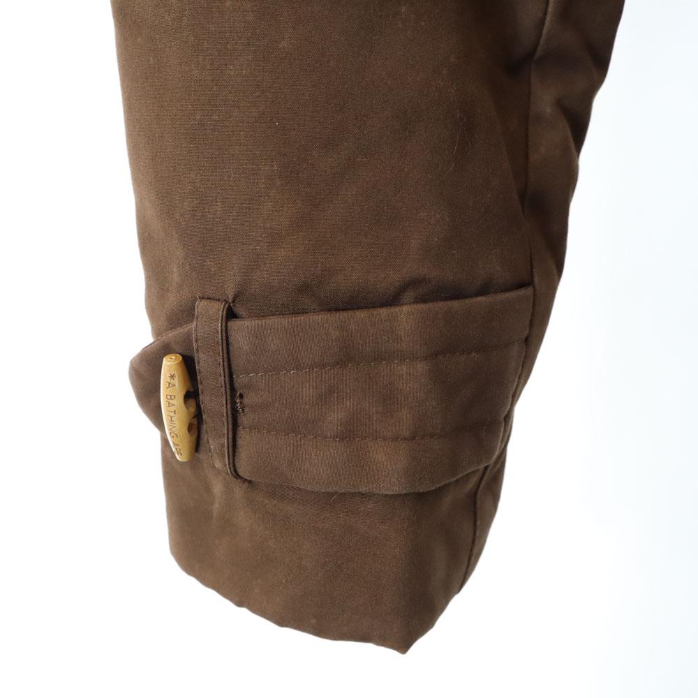 A Bathing Ape Made In Japan Duffel Coat S Brown Quilted Back Men's Used