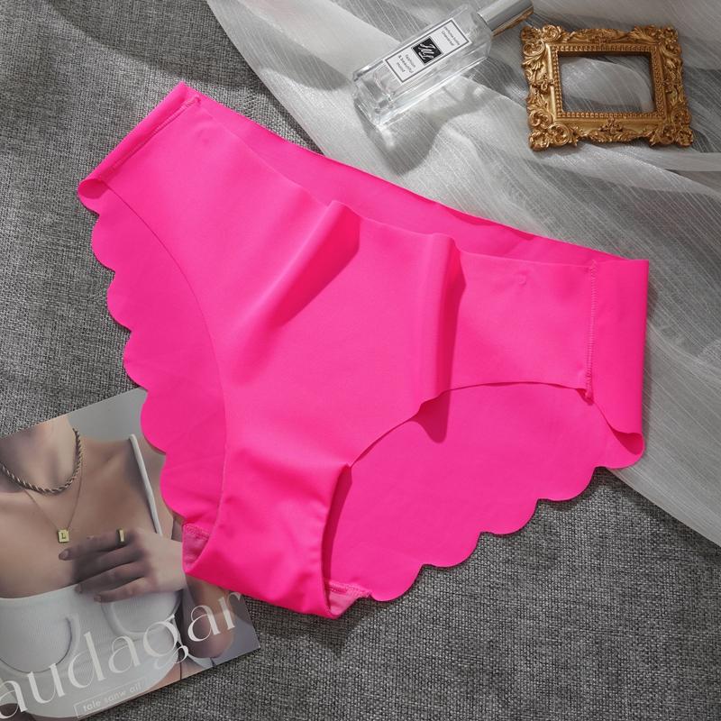 Dámské jednobarevné bezešvé kalhotky Ledové hedvábí Kalhotky Tenké spodní prádlo Pohodlné intimní prádlo Lingerie Sexy kalhotky s nízkým pasem Plus size S-XXL